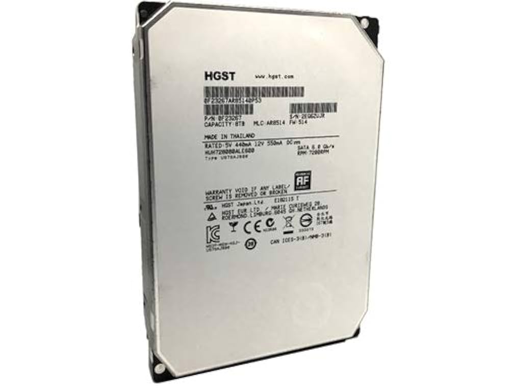 Amazon | HGST Ultrastar He8 HUH728080ALE600 8 TB 3.5インチ